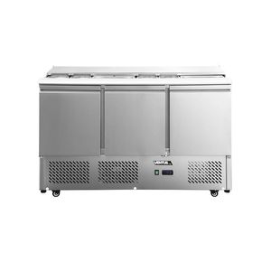 Mesón Saladette 3 Ptas Acero Inox. Vmrsl-385 Benefit Ventus