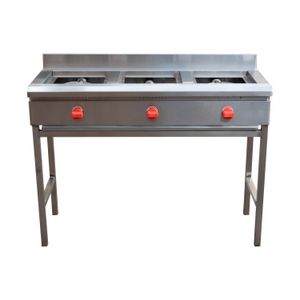 Anafe INOX 3 platos alto Gas Licuado VAAG-3P VENTUS