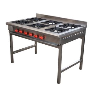 Anafe INOX 6 platos alto Gas Licuado VAAG-6P VENTUS