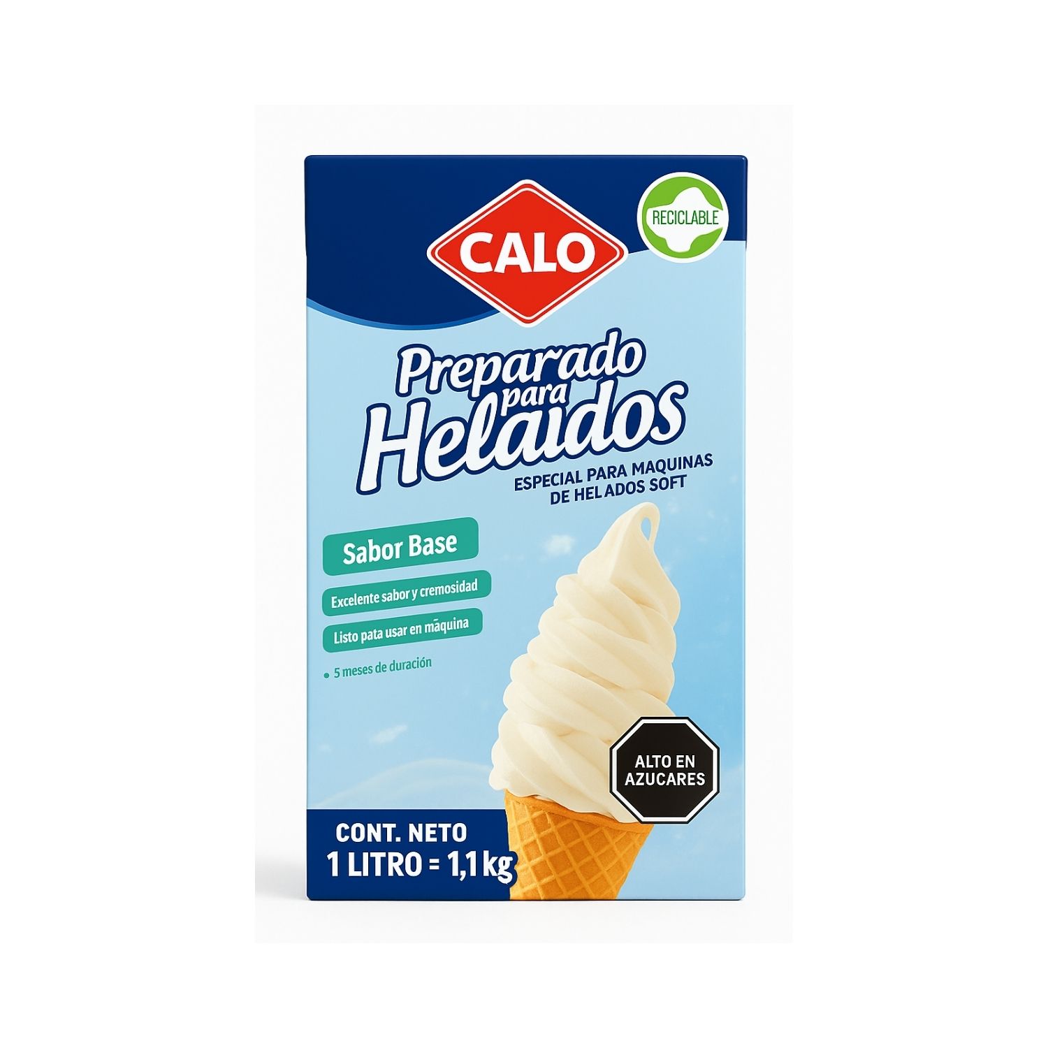 Mezcla Helado Soft sabor Base 12L VS-BASE Calo